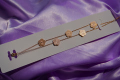 Sparkles4u Floral Charm Rose Gold plated trendy Bracelet For Women and Girls