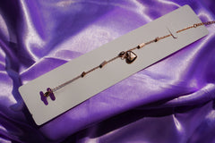 Sparkles4u Heart Charm, Rose gold plated stylish Bracelet For Girls and Women