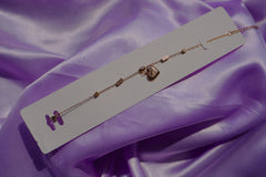Sparkles4u Heart Charm, Rose gold plated stylish Bracelet For Girls and Women