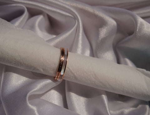 Sparkles4u Pure Forever Band Stylish Classy Rings with rose gold plated for Women & Girls