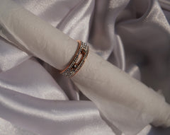 Sparkles4u Elegant Diamond Stylish Studded Finger Ring with Rose-gold plated Stylish for Girls & Women