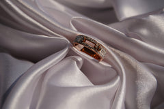 Sparkles4u Elegant Diamond Stylish Studded Finger Ring with Rose-gold plated Stylish for Girls & Women